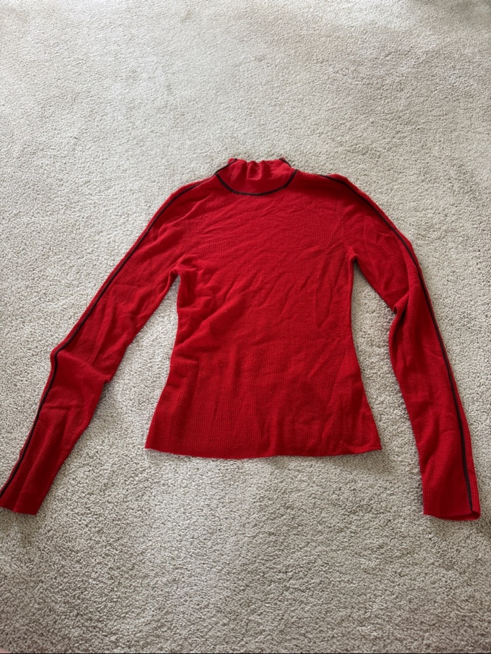 Banana Republic cashmere orange and brown turtleneck sweater